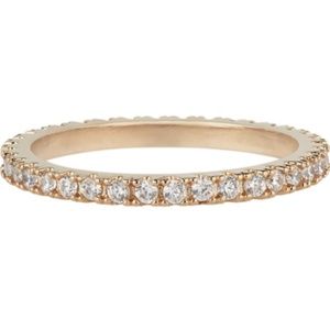 Golden eternity ring Stacking Ring / gems